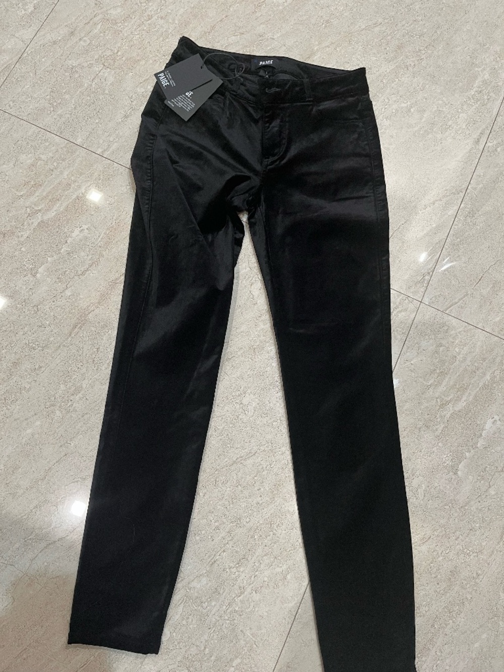 PAIGE BLACK VELVET % POCHET PANTS size 27